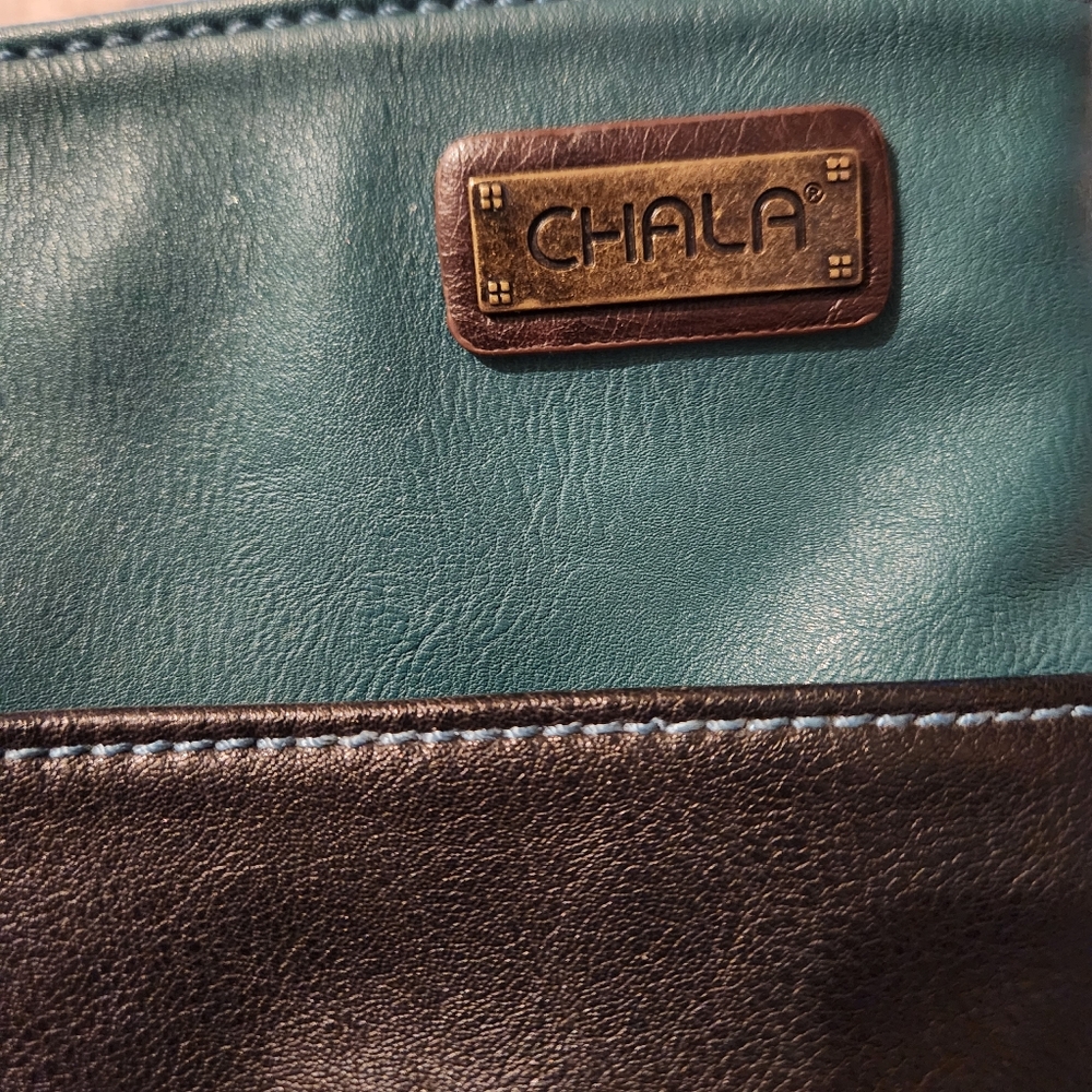 Chala Brown and Teal Crossbody Purse - Picture 8 of 8